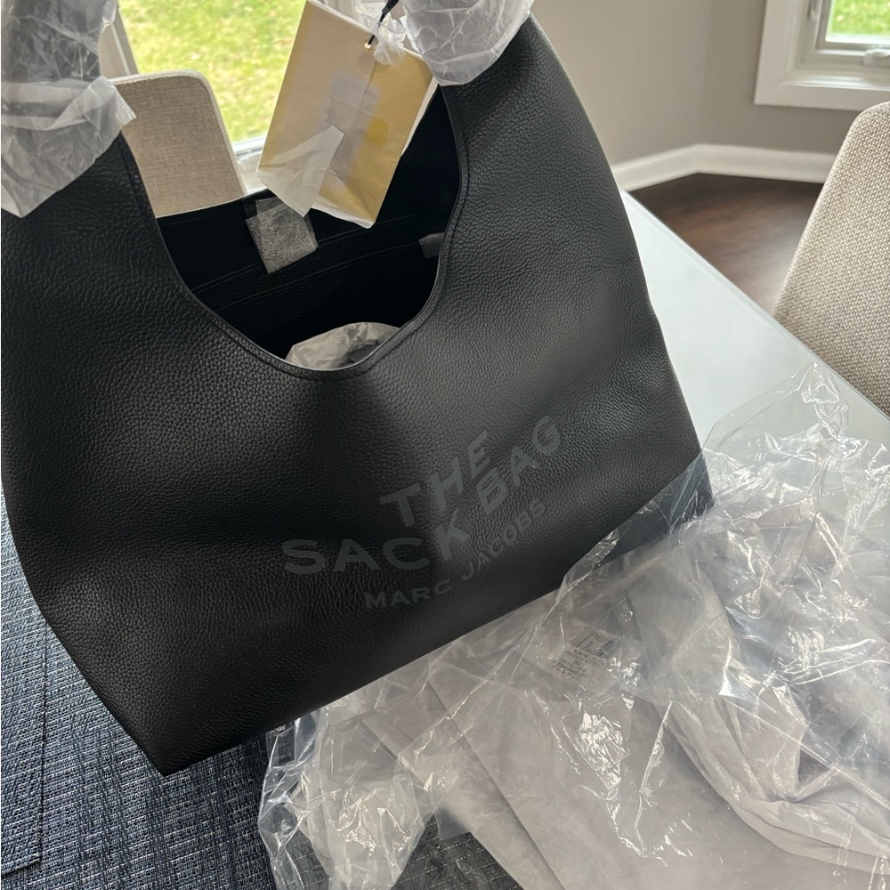 Marc Jacobs Black Leather The Sack Bag Large NWT - Picture 6 of 14